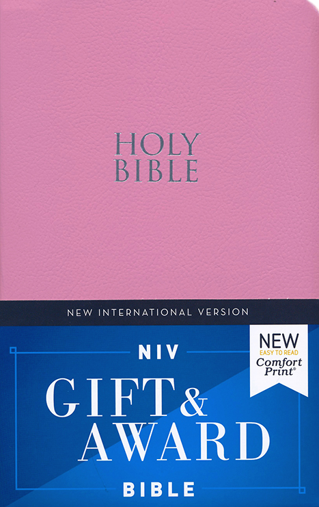 NIV Gift & Award Bible (Comfort Print, Pink Leather-Look)