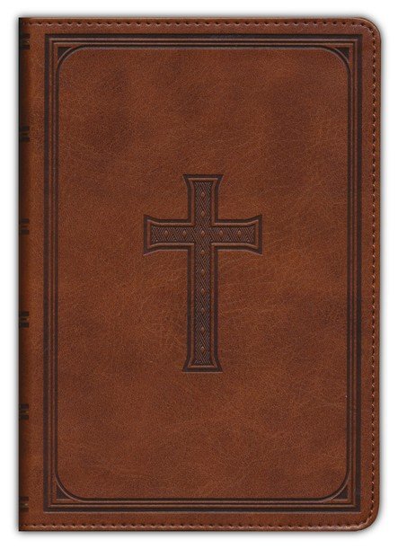 KJV Large Print Compact Bible (Saddle Tan Faux Leather)