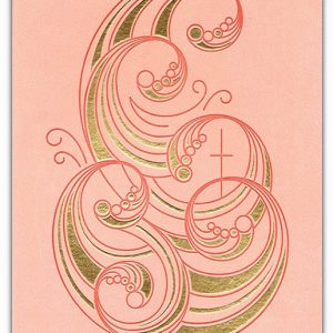 The Message Deluxe Gift Bible (Pink & Gold Waves, Leather-Look)