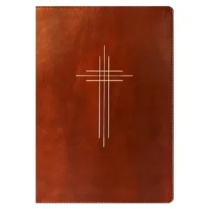 The Message Deluxe Gift Bible (Dark Brown Gold Cross, Leather-Look)