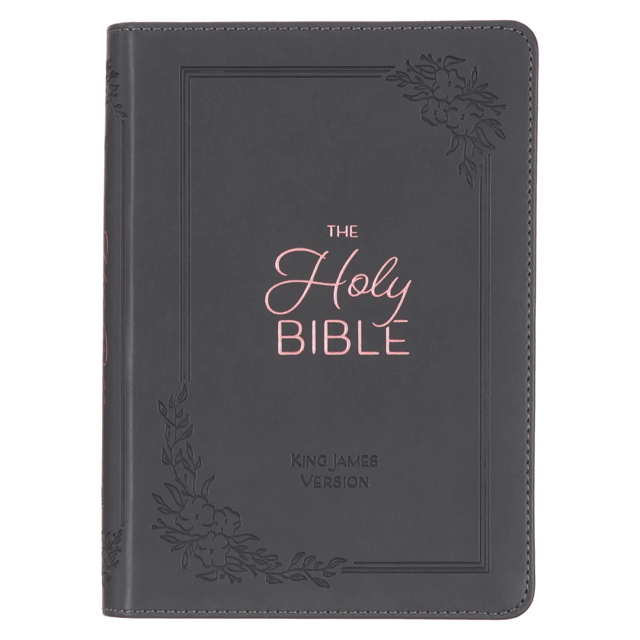 KJV Large Print Compact Bible (Cobalt Gray Faux Leather)