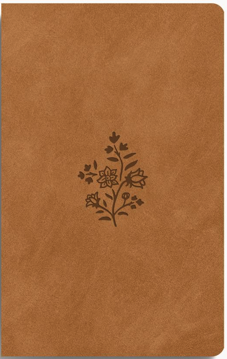 ESV Large Print Value Thinline Bible (Nubuck Caramel, Wildflower Design Trutone)